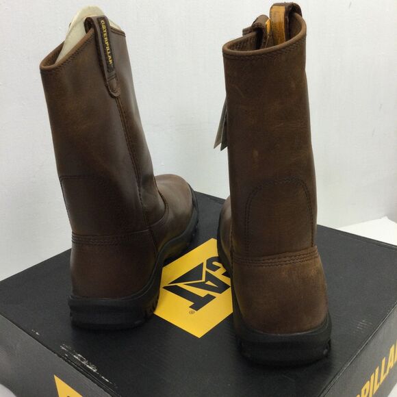 Caterpillar Work Boots Mens 8.5 M Summer Brown Drawbar Pull-On Steel Toe P91155 - Picture 2 of 10